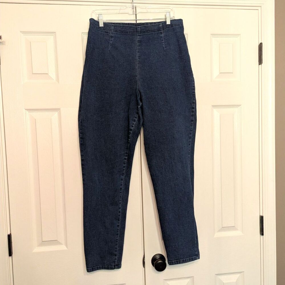 Vintage Cherokee Woman High Waist Stretch Denim Jeans Tapered Leg Size 16